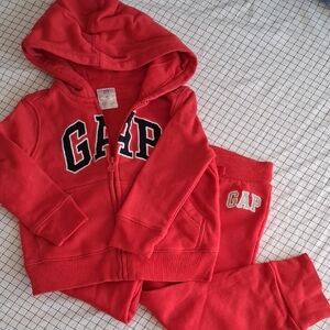 GAP Kids Red Hoodie & Sweatpants Matching Set